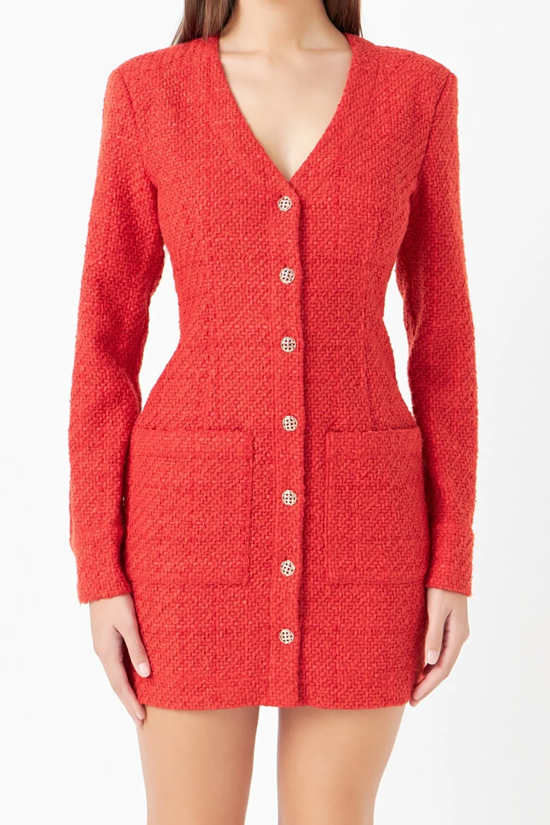 endless_rose__textured_bu_0.webp ENDLESS ROSE Tops*- Textured Button Down Dress