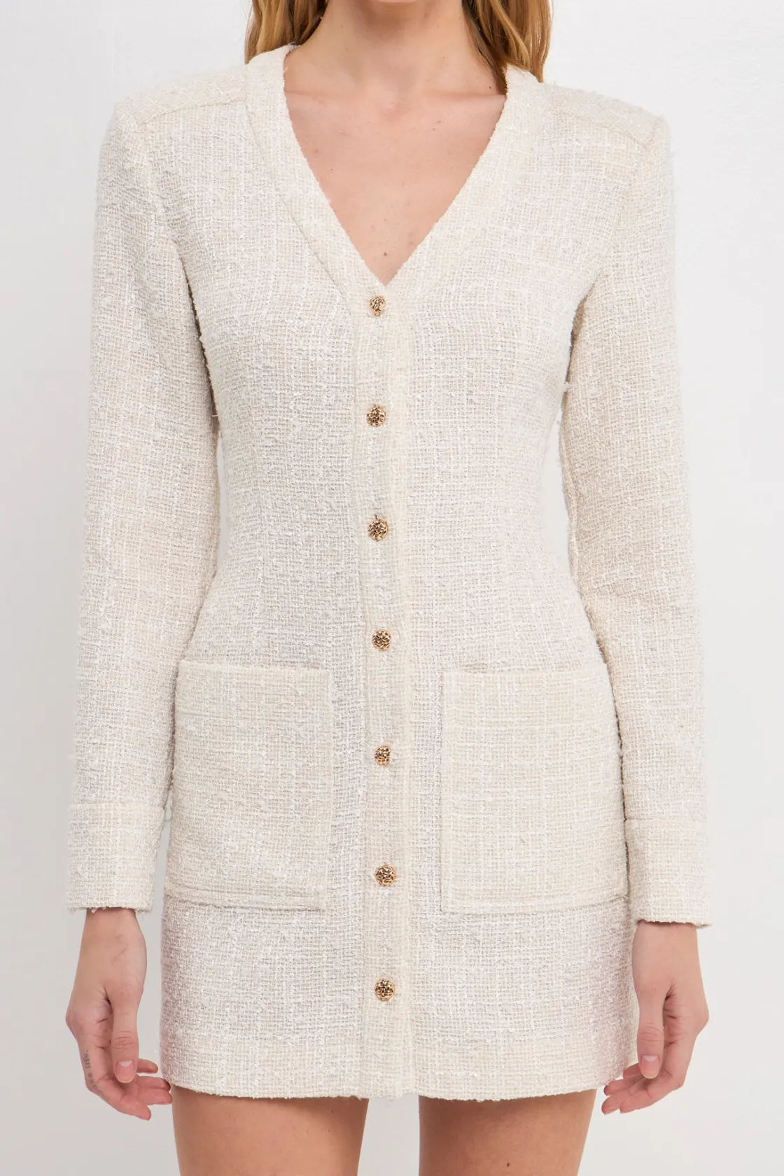 endless_rose__textured_bu_10.webp ENDLESS ROSE Tops*- Textured Button Down Dress
