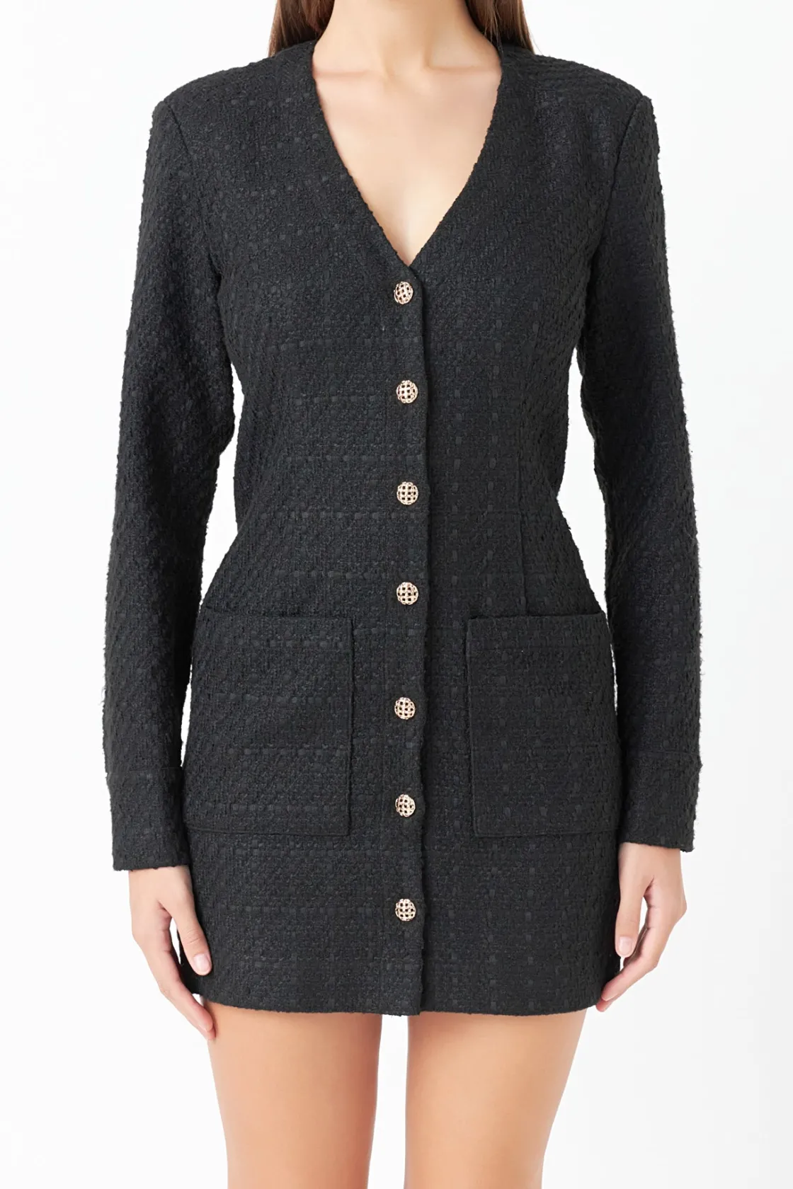 endless_rose__textured_bu_5.webp ENDLESS ROSE Tops*- Textured Button Down Dress