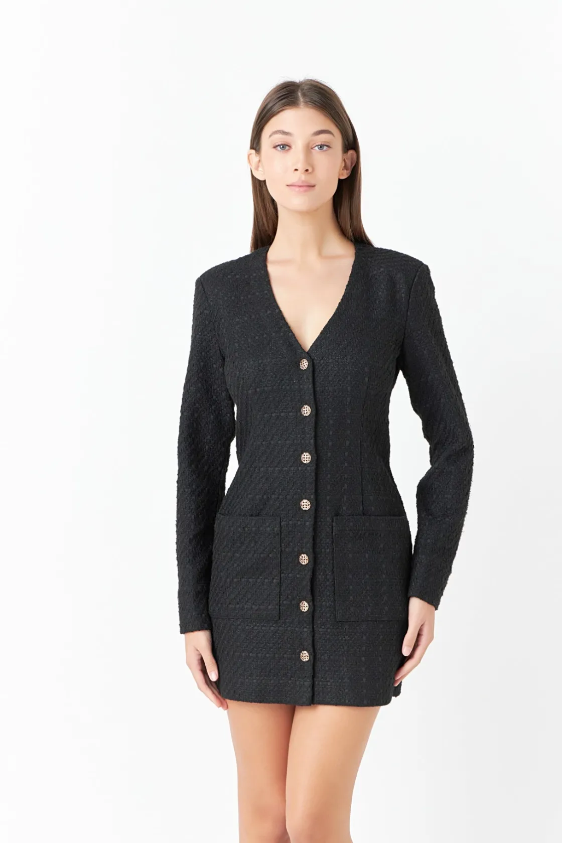 endless_rose__textured_bu_8.webp ENDLESS ROSE Tops*- Textured Button Down Dress