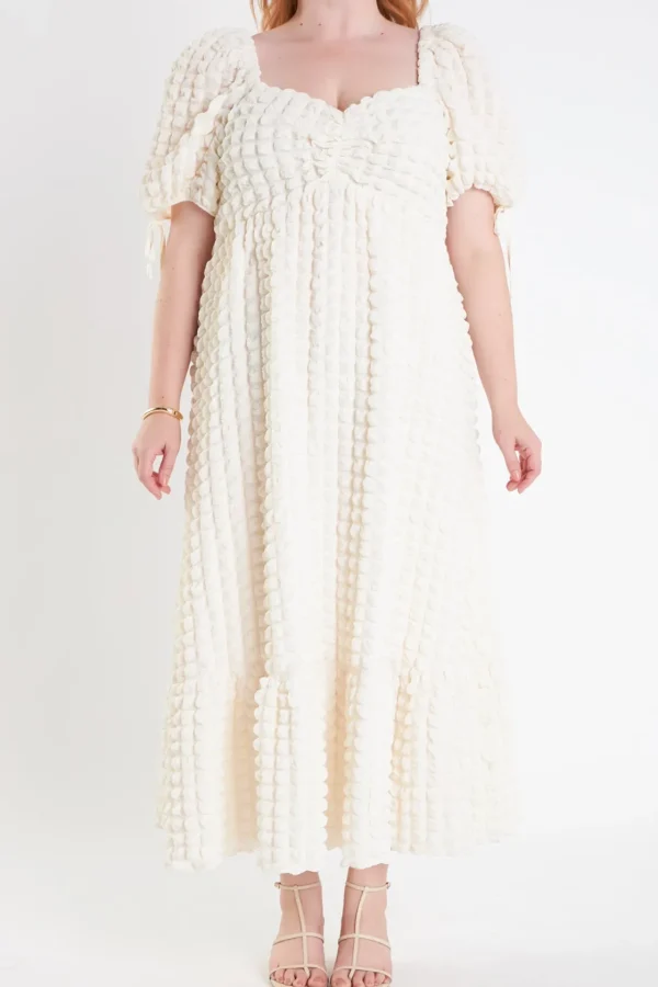 ENDLESS ROSE Tops*- Textured Maxi Dress IVORY