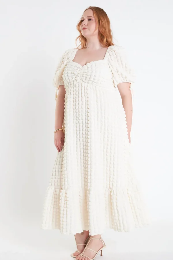 ENDLESS ROSE Tops*- Textured Maxi Dress IVORY
