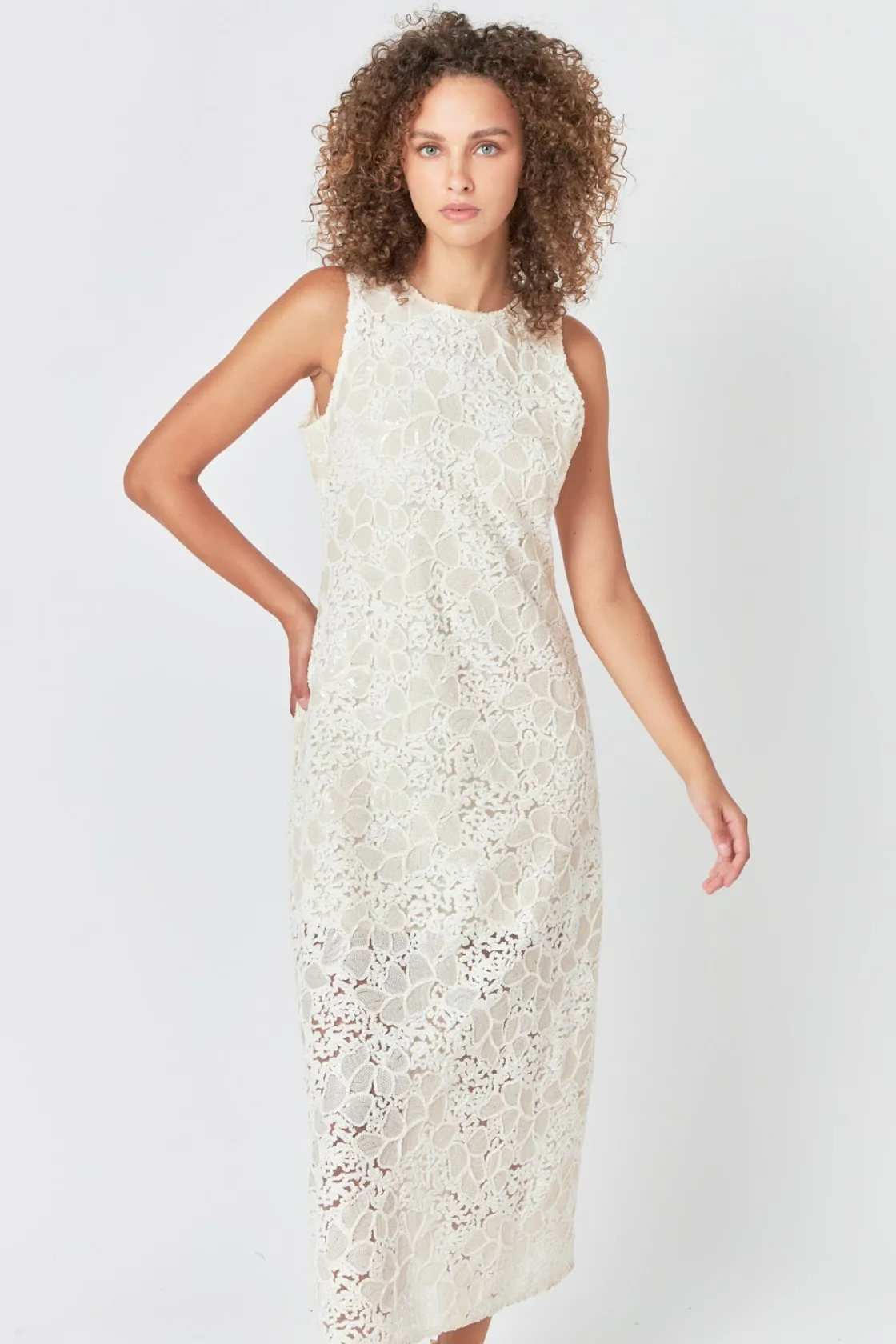 endless_rose__textured_ma_3-1.webp ENDLESS ROSE Tops*- Textured Maxi Dress IVORY