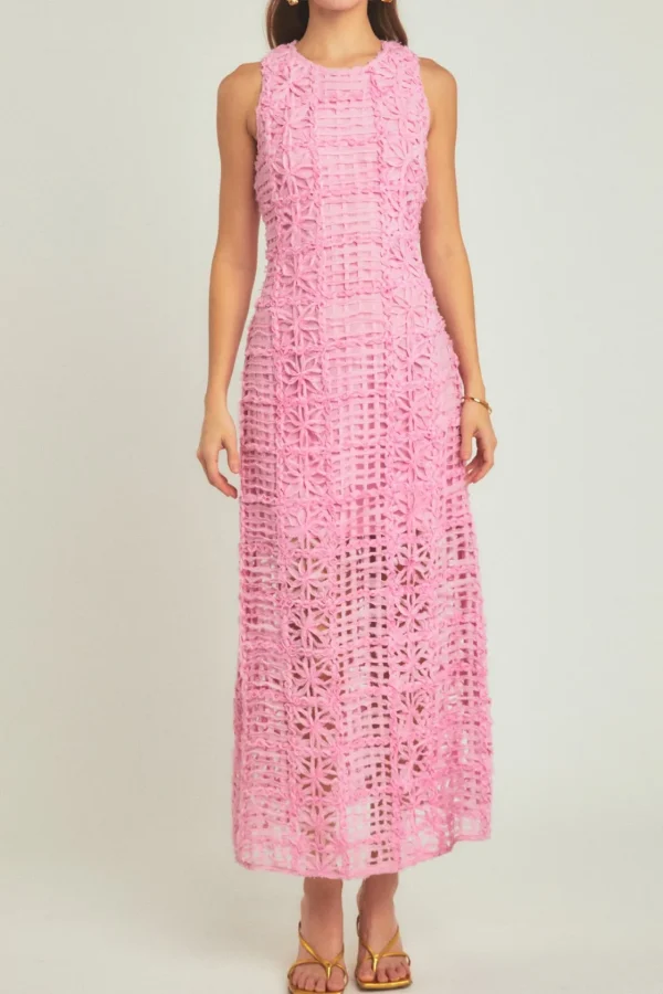 ENDLESS ROSE Tops*- Textured Sleeveless Maxi Dress