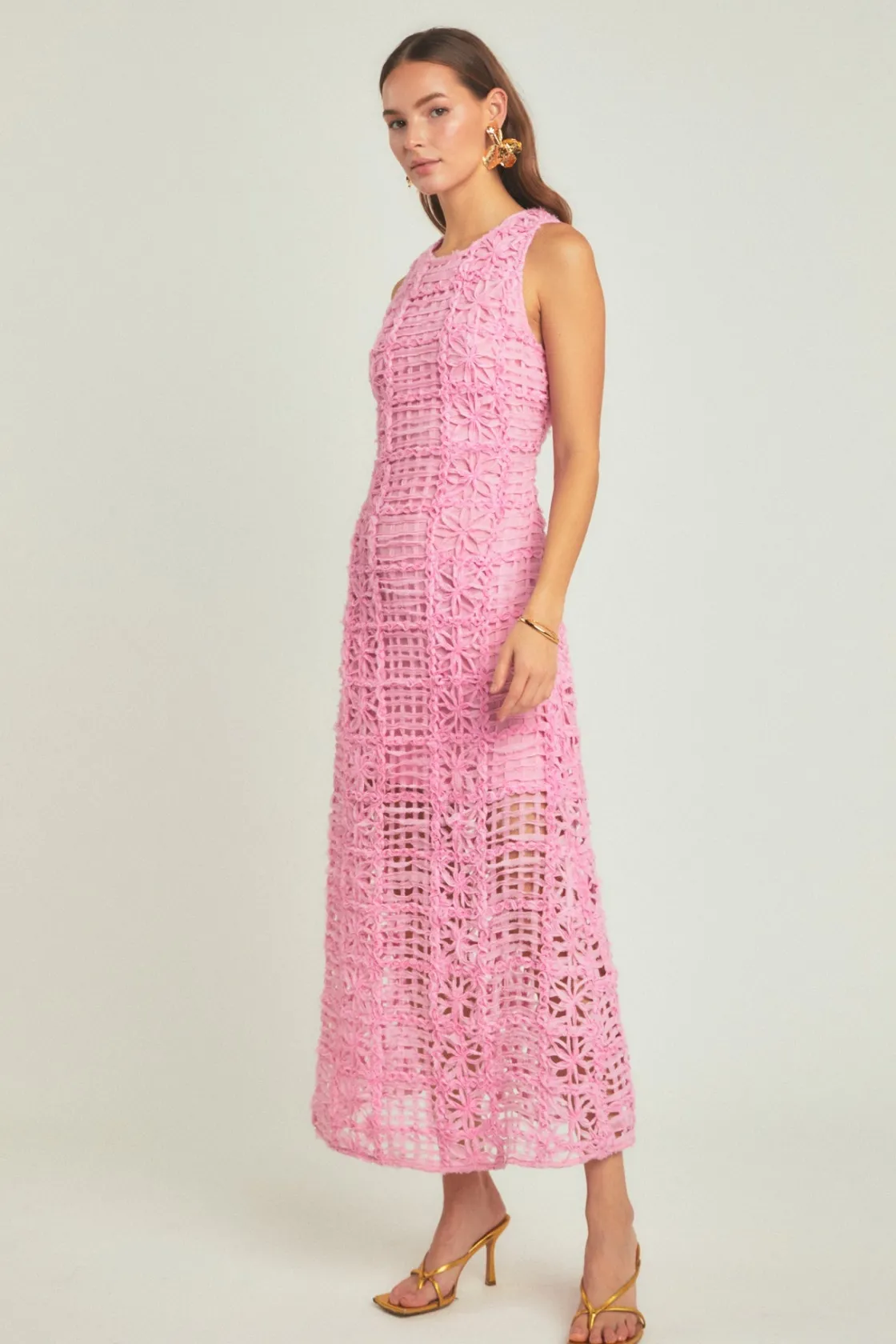 endless_rose__textured_sl_1.webp ENDLESS ROSE Tops*- Textured Sleeveless Maxi Dress