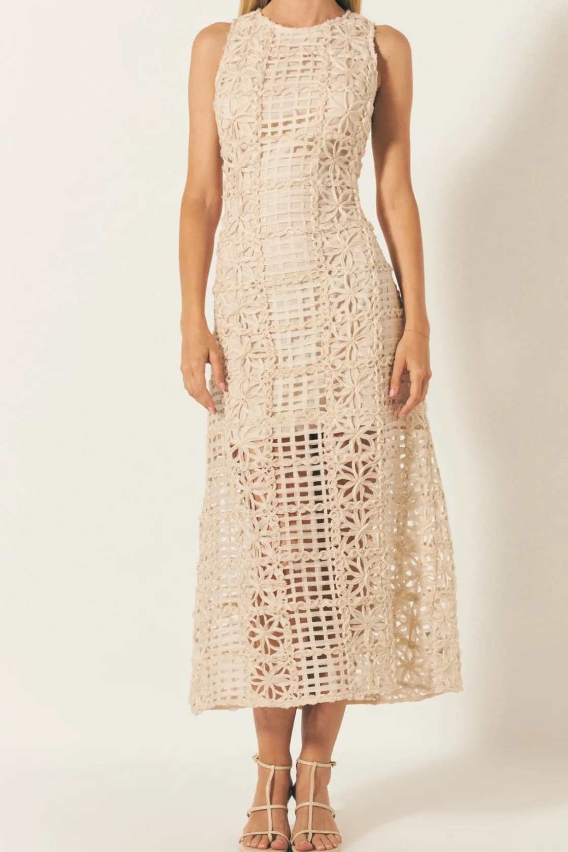 endless_rose__textured_sl_10.webp ENDLESS ROSE Tops*- Textured Sleeveless Maxi Dress