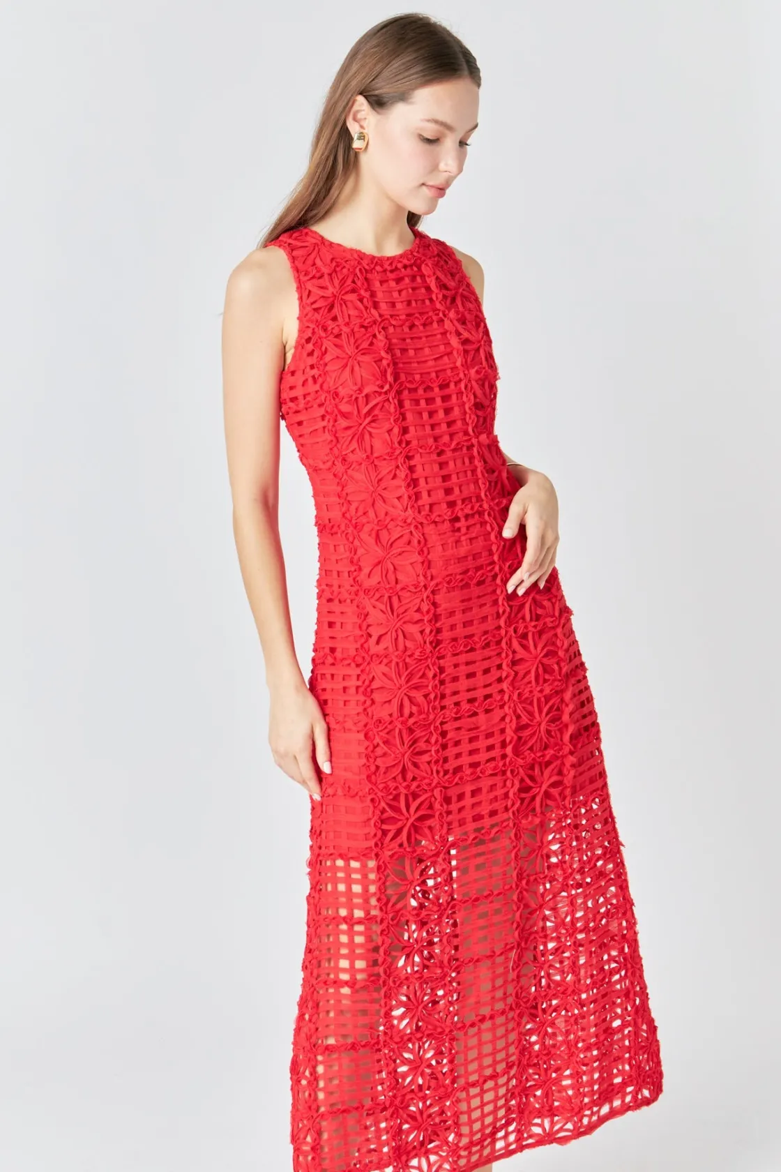 endless_rose__textured_sl_19.webp ENDLESS ROSE Tops*- Textured Sleeveless Maxi Dress