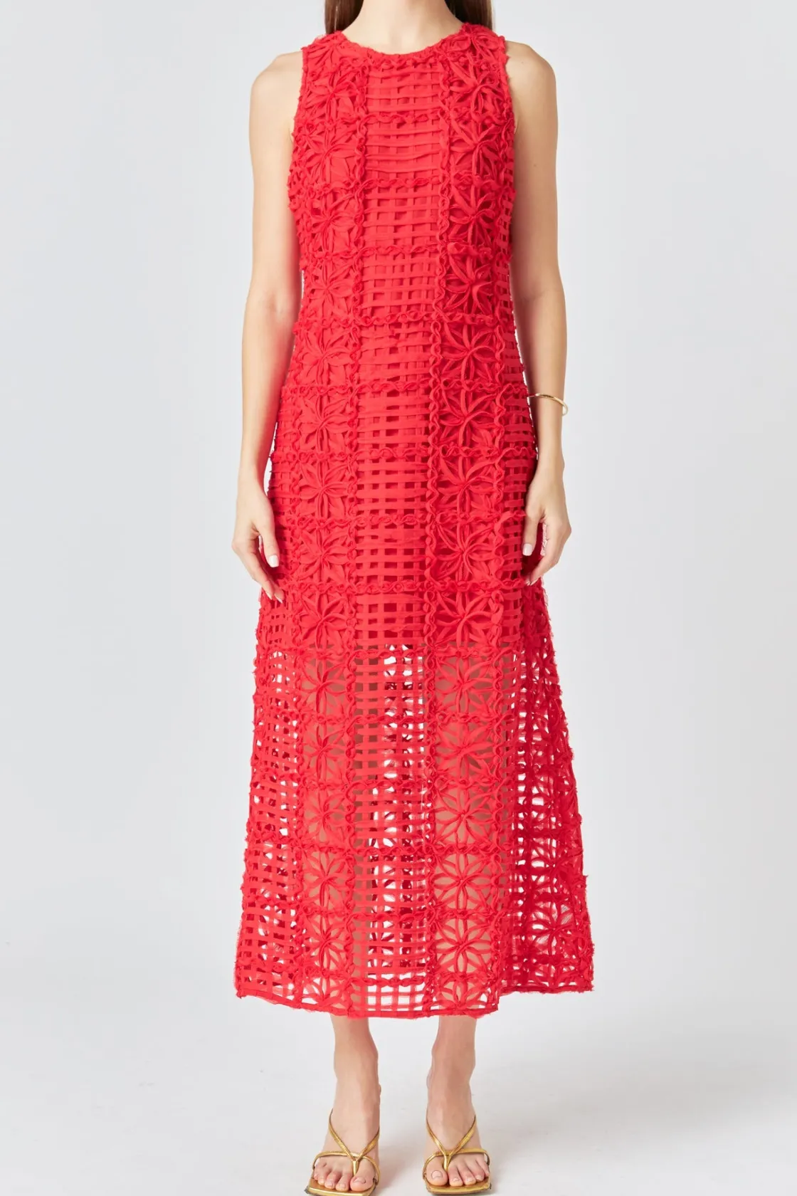 endless_rose__textured_sl_20.webp ENDLESS ROSE Tops*- Textured Sleeveless Maxi Dress