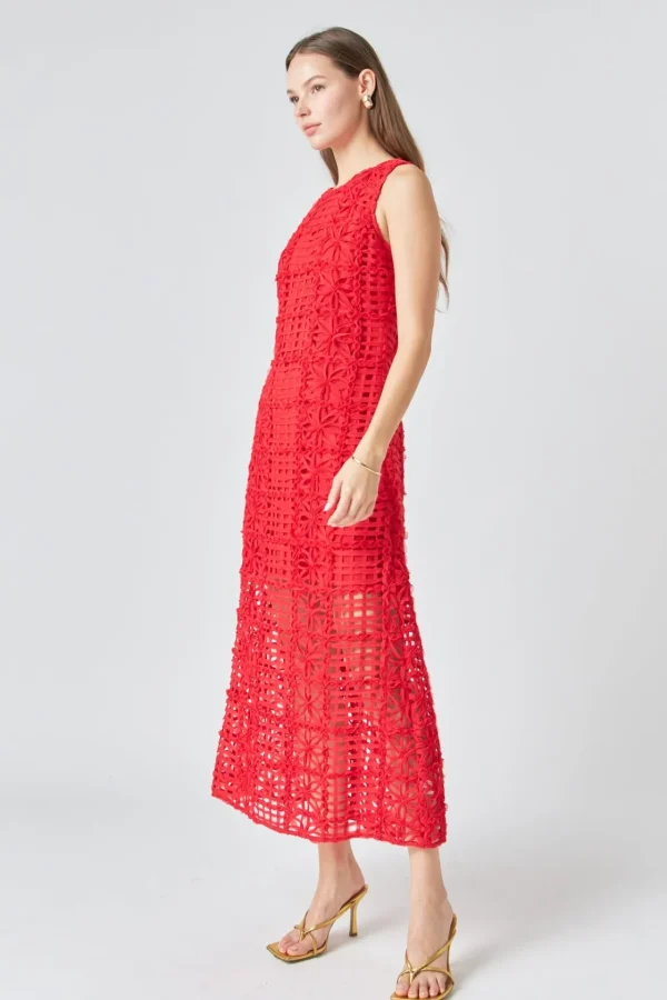 ENDLESS ROSE Tops*- Textured Sleeveless Maxi Dress