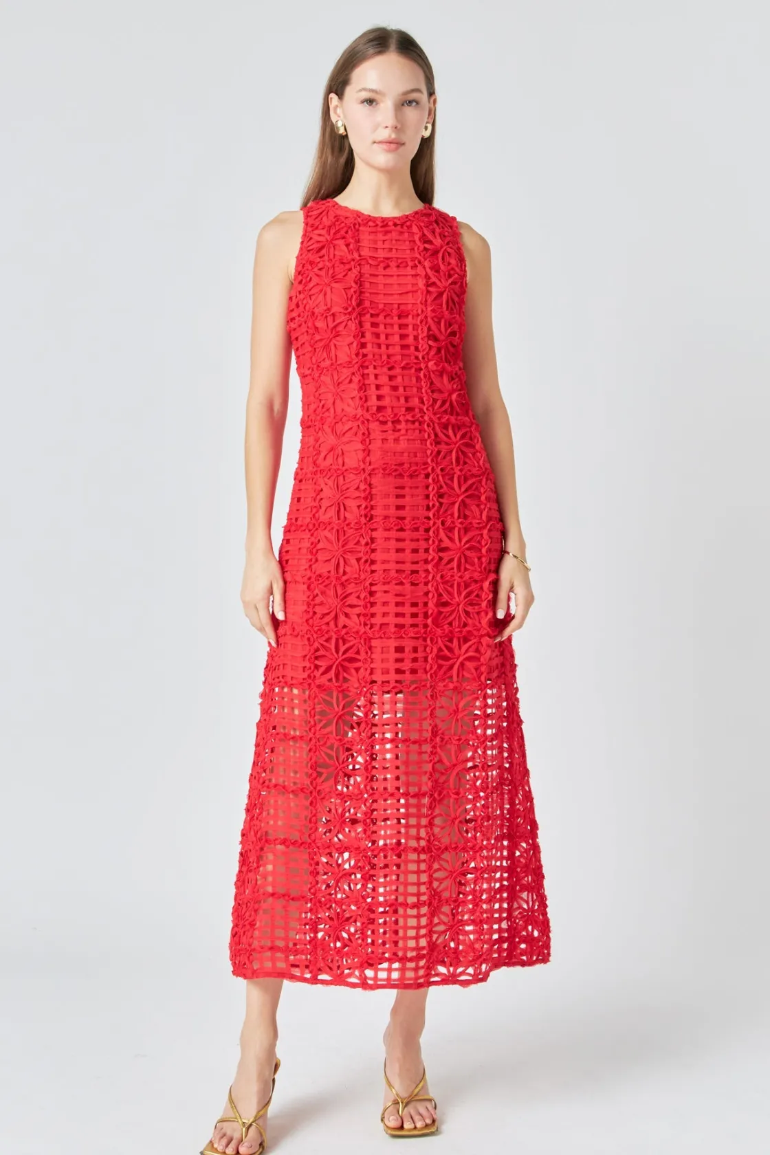 endless_rose__textured_sl_23.webp ENDLESS ROSE Tops*- Textured Sleeveless Maxi Dress