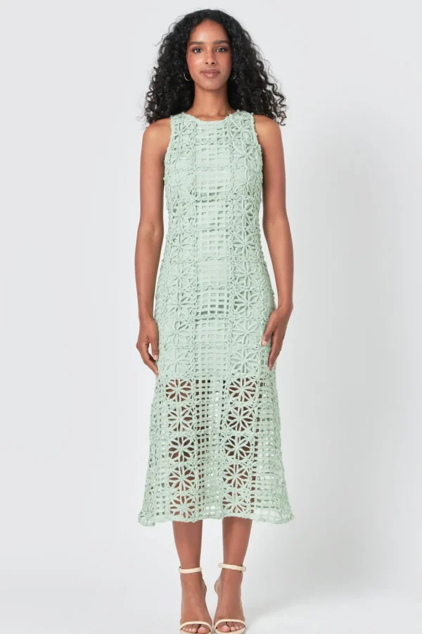 ENDLESS ROSE Tops*- Textured Sleeveless Maxi Dress