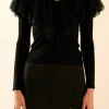 ENDLESS ROSE Tops*- Tulle Ruffle Top