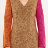 ENDLESS ROSE Tops*- Tweed Colorblock Mini Dress MULTI