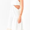 ENDLESS ROSE Tops*- Twist Cut Out Color Block Maxi BEIGECOMBO