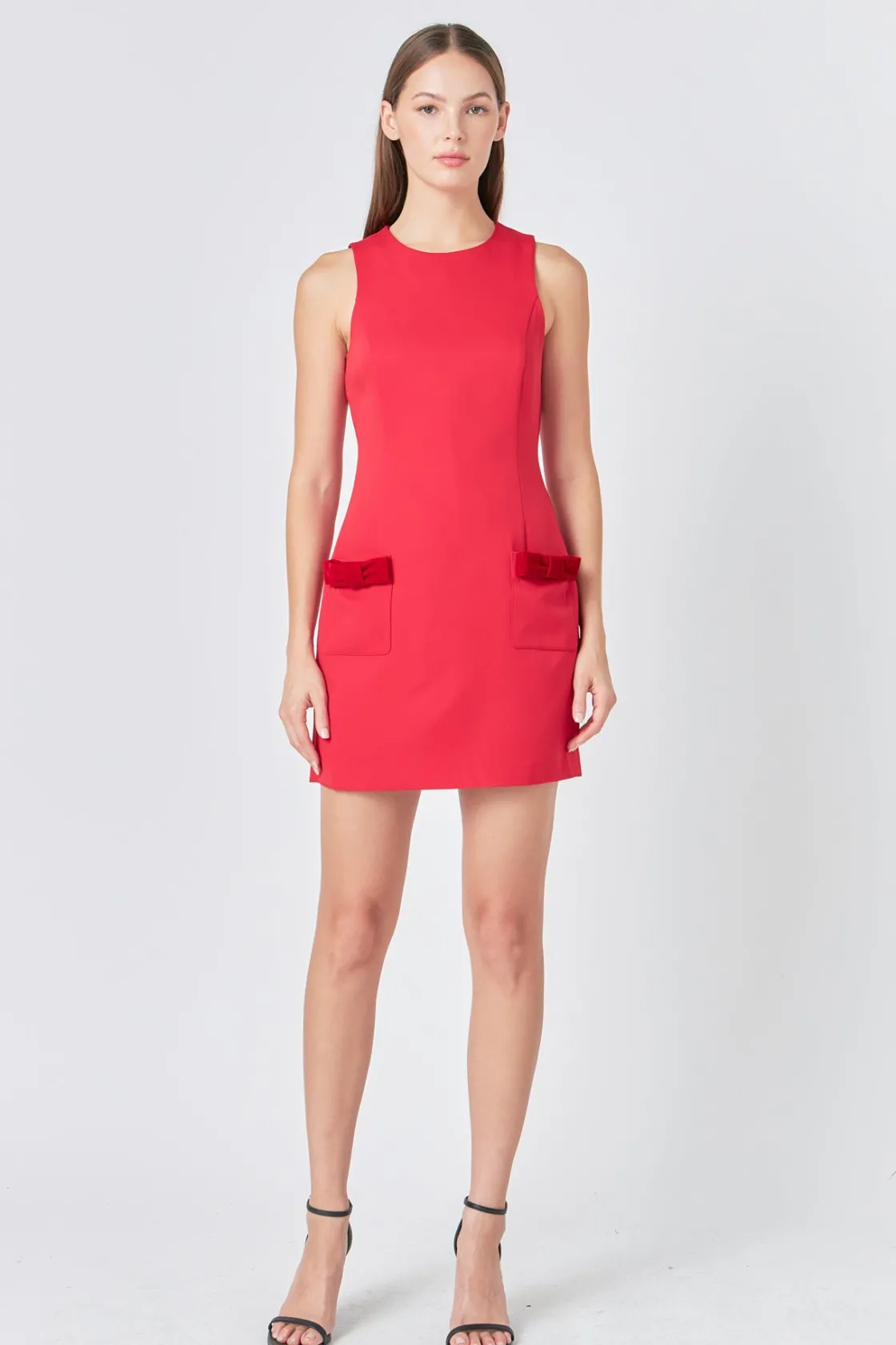 endless_rose__velvet_bow__4.webp ENDLESS ROSE Tops*- Velvet Bow Mini Dress
