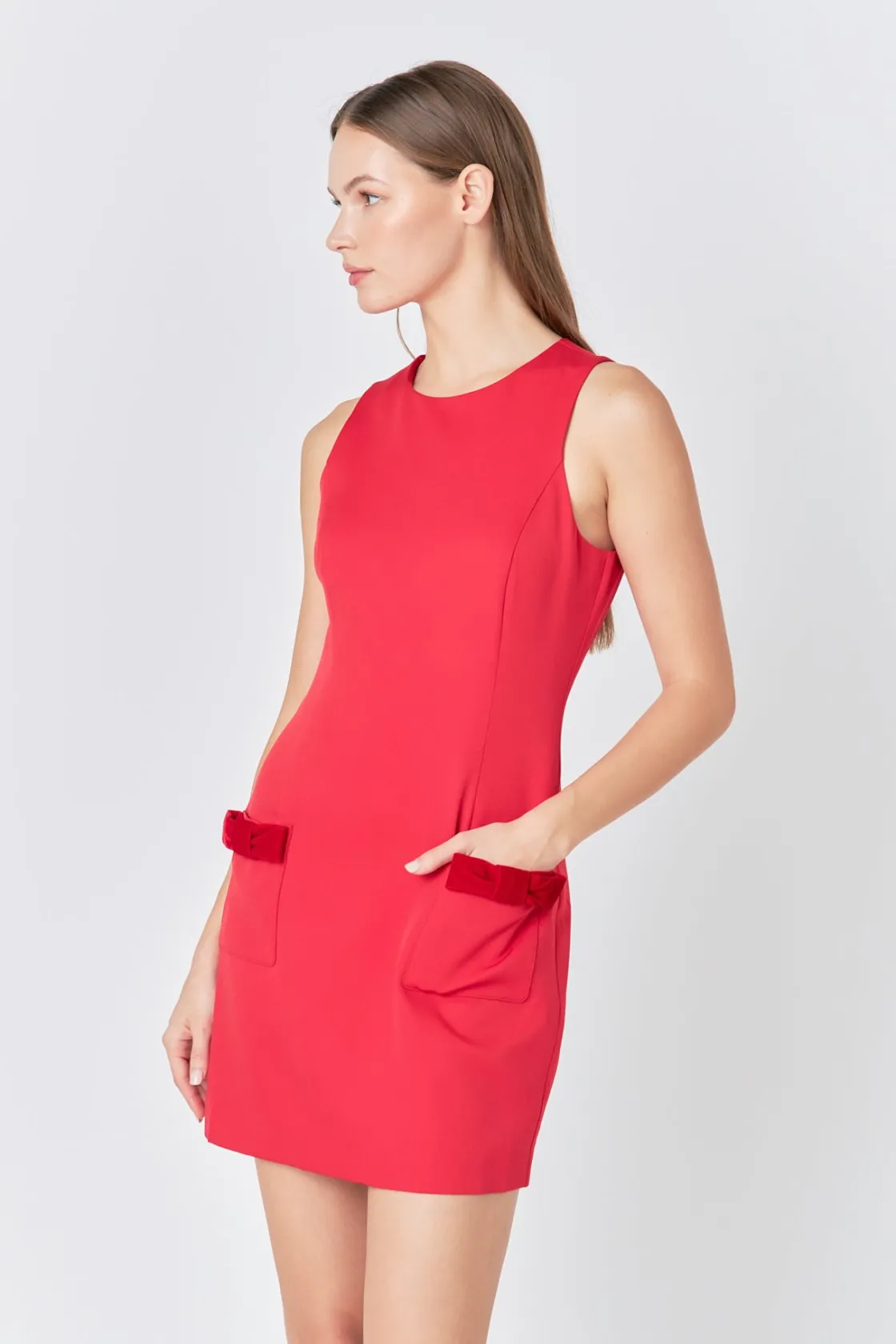 endless_rose__velvet_bow__8.webp ENDLESS ROSE Tops*- Velvet Bow Mini Dress