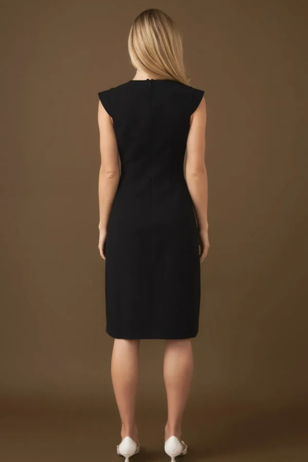 ENDLESS ROSE Tops*- Voluminous Cap Sleeve Midi Dress BLACK