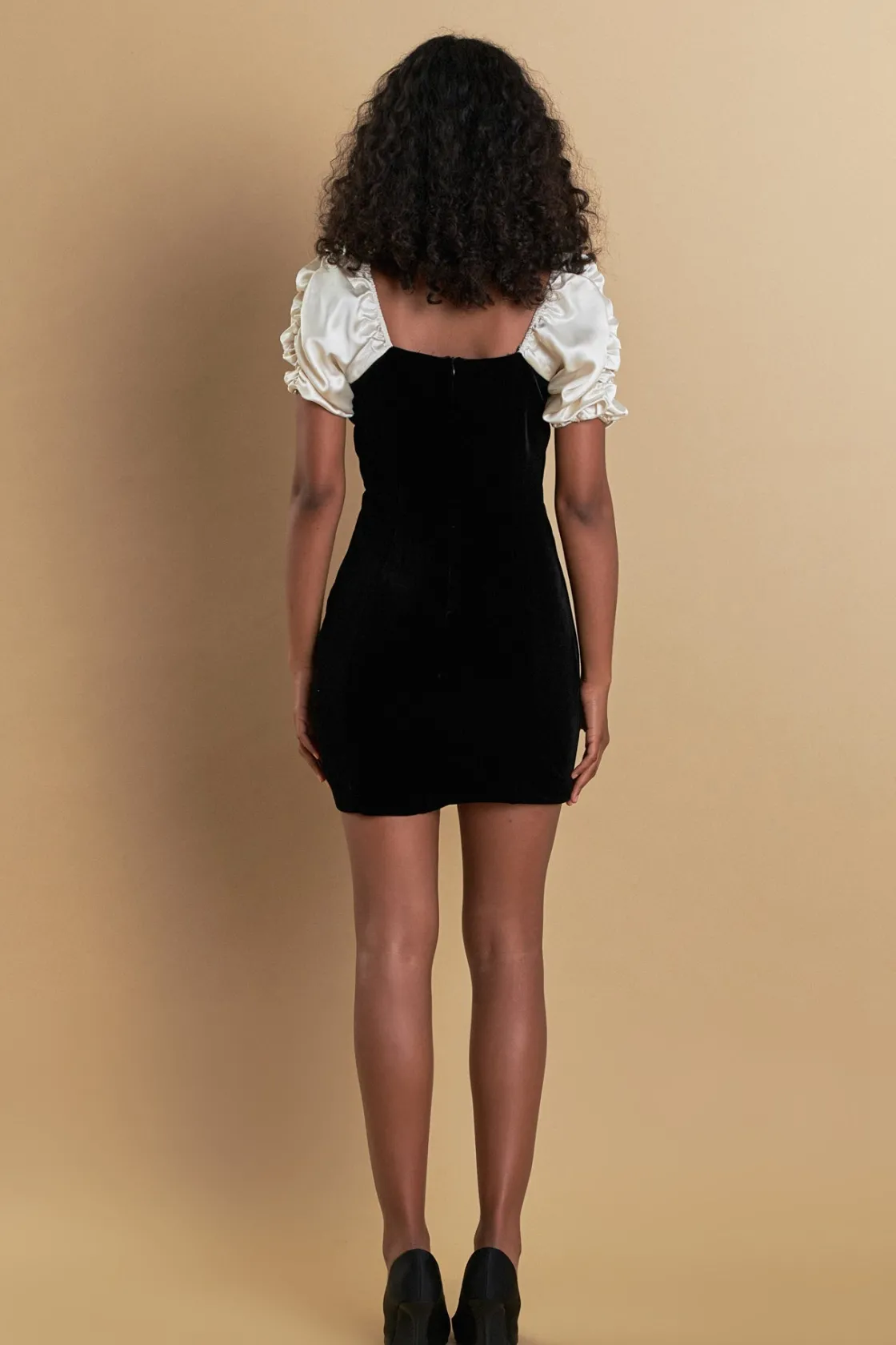 endless_rose__white_combo_3.webp ENDLESS ROSE Tops*- White Combo Mini Dress BLACK