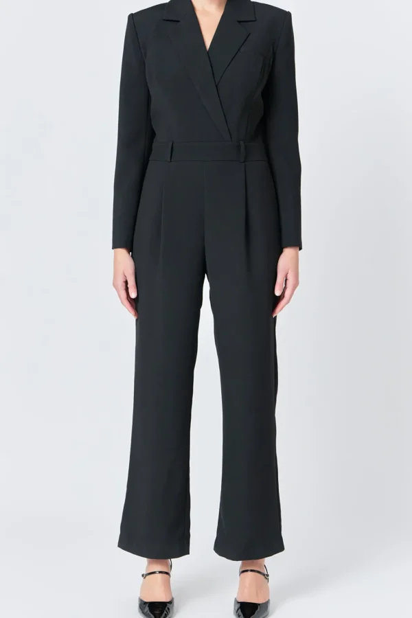 ENDLESS ROSE Tops | One Pieces*- WIde Leg Jumpsuit BLACK