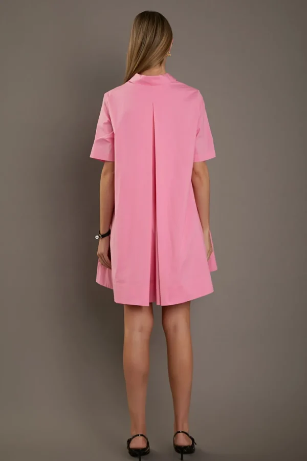 ENGLISH FACTORY Tops*- A-line Short Sleeve Shirt Dress