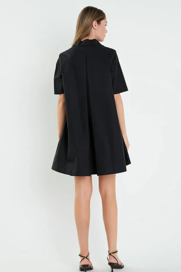 ENGLISH FACTORY Tops*- A-line Short Sleeve Shirt Dress
