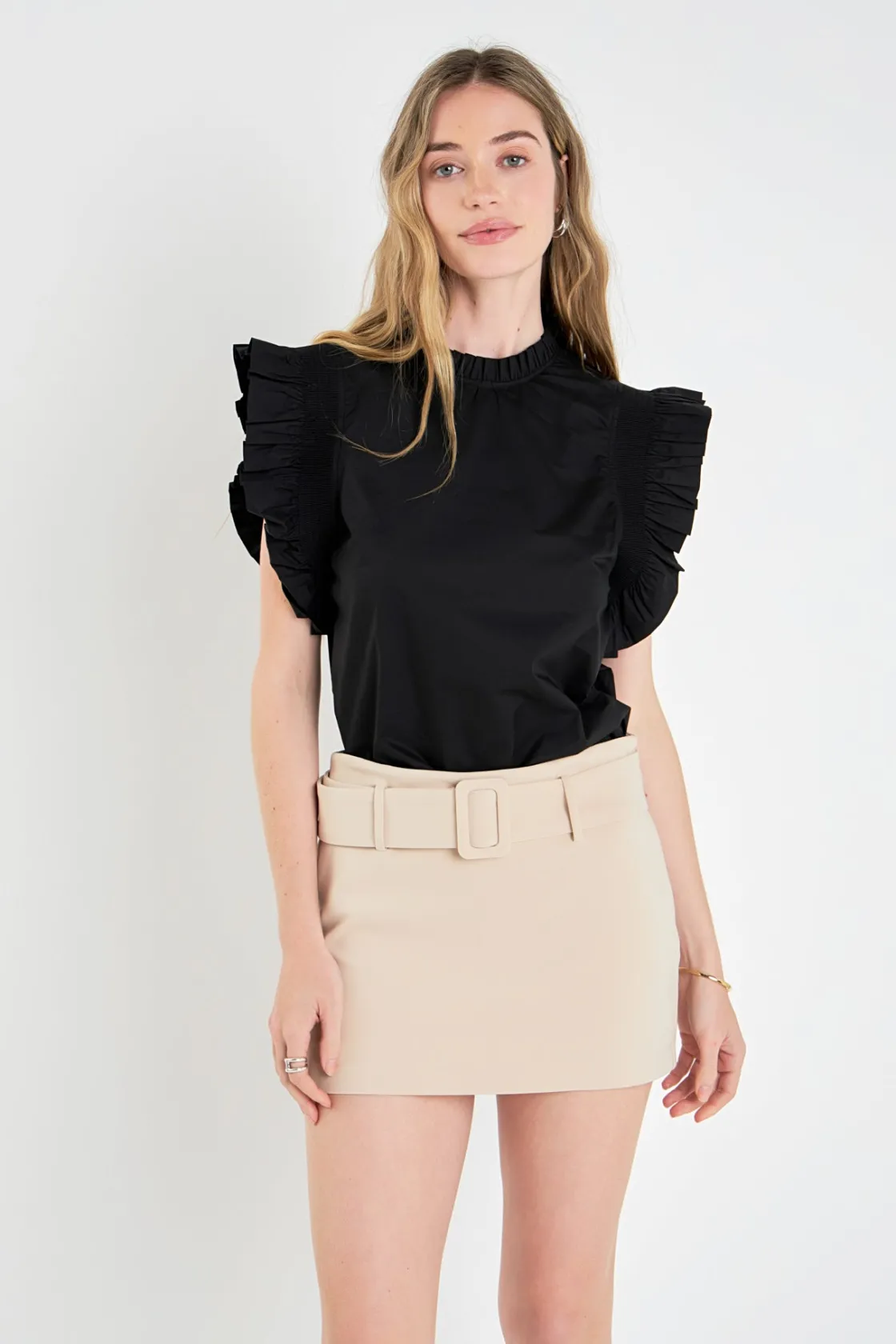 english_factory__belted_l_13.webp ENGLISH FACTORY Tops*- Belted Low Waist Skort