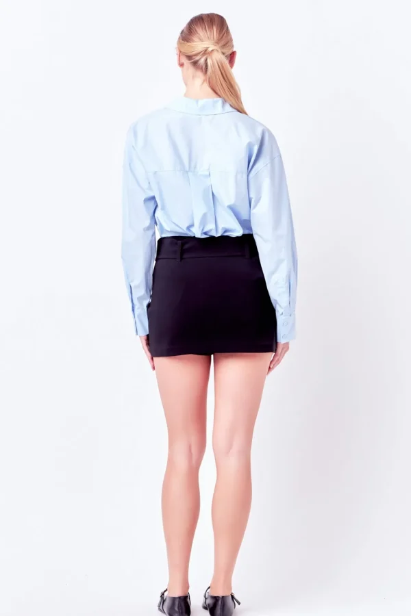 ENGLISH FACTORY Tops*- Belted Low Waist Skort