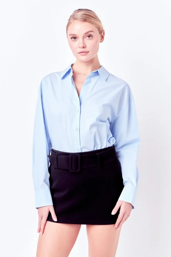 ENGLISH FACTORY Tops*- Belted Low Waist Skort