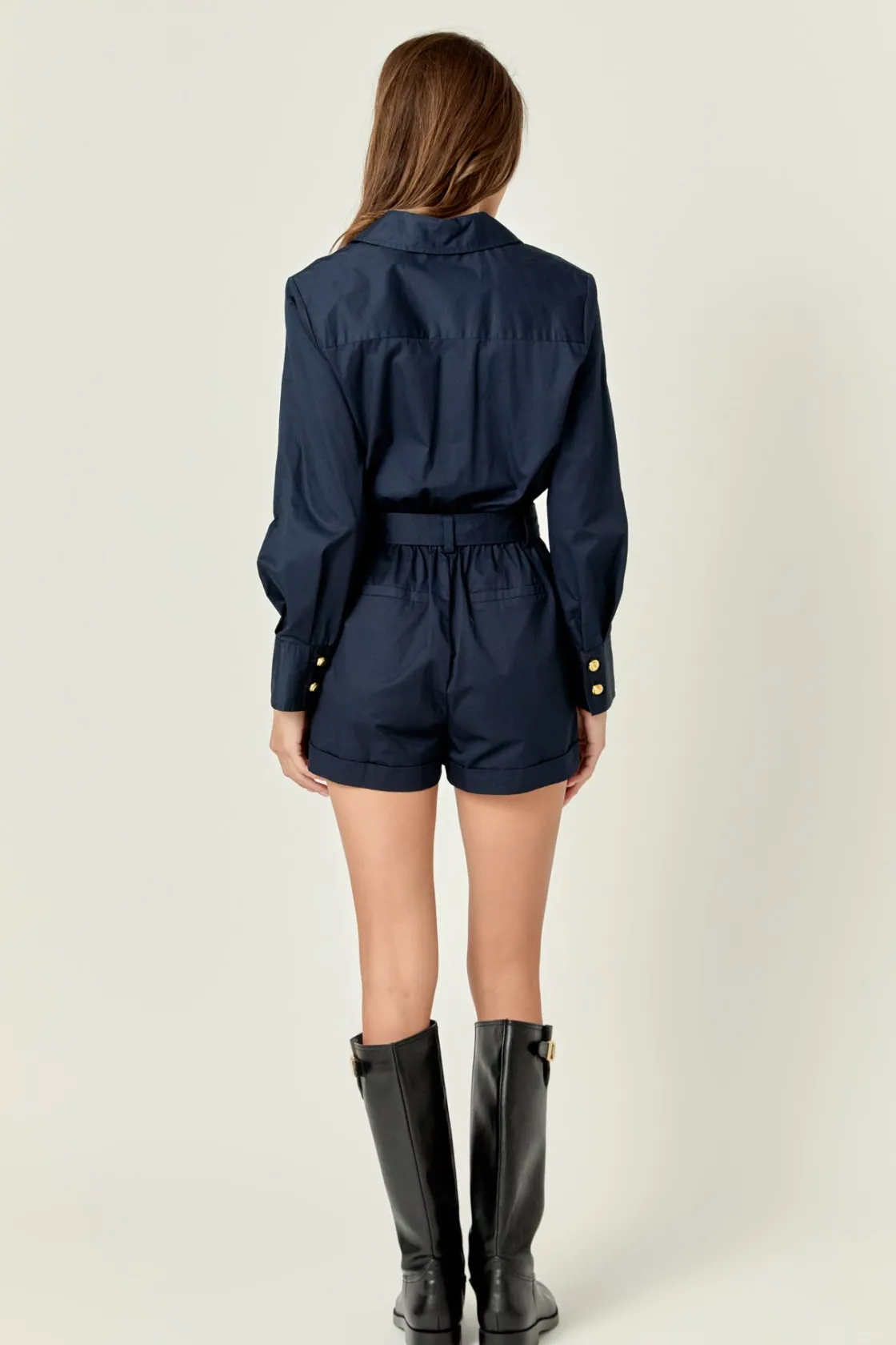 english_factory__big_pock_2.webp ENGLISH FACTORY Tops | One Pieces*- Big Pocket Jumpsuit NAVY