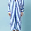 ENGLISH FACTORY Tops*- Big Stripe Maxi Dress BLUESTRIPE