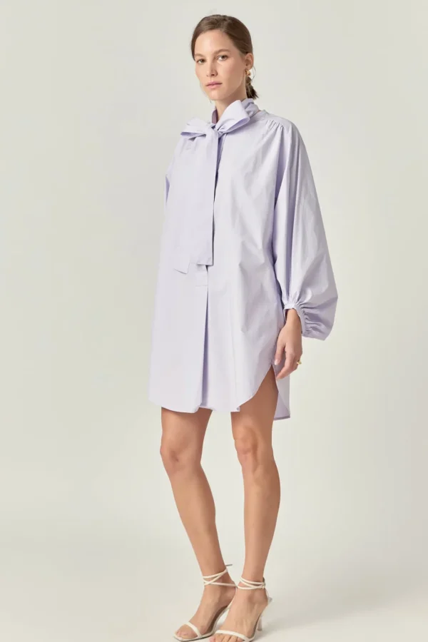 ENGLISH FACTORY Tops*- Billow Belted Mini Dress
