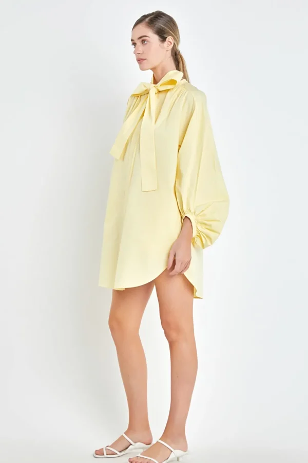 ENGLISH FACTORY Tops*- Billow Belted Mini Dress