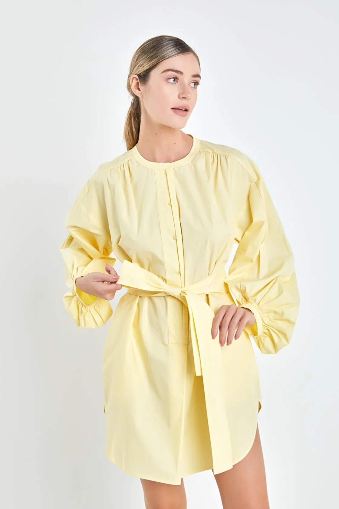 english_factory__billow_b_8.webp ENGLISH FACTORY Tops*- Billow Belted Mini Dress