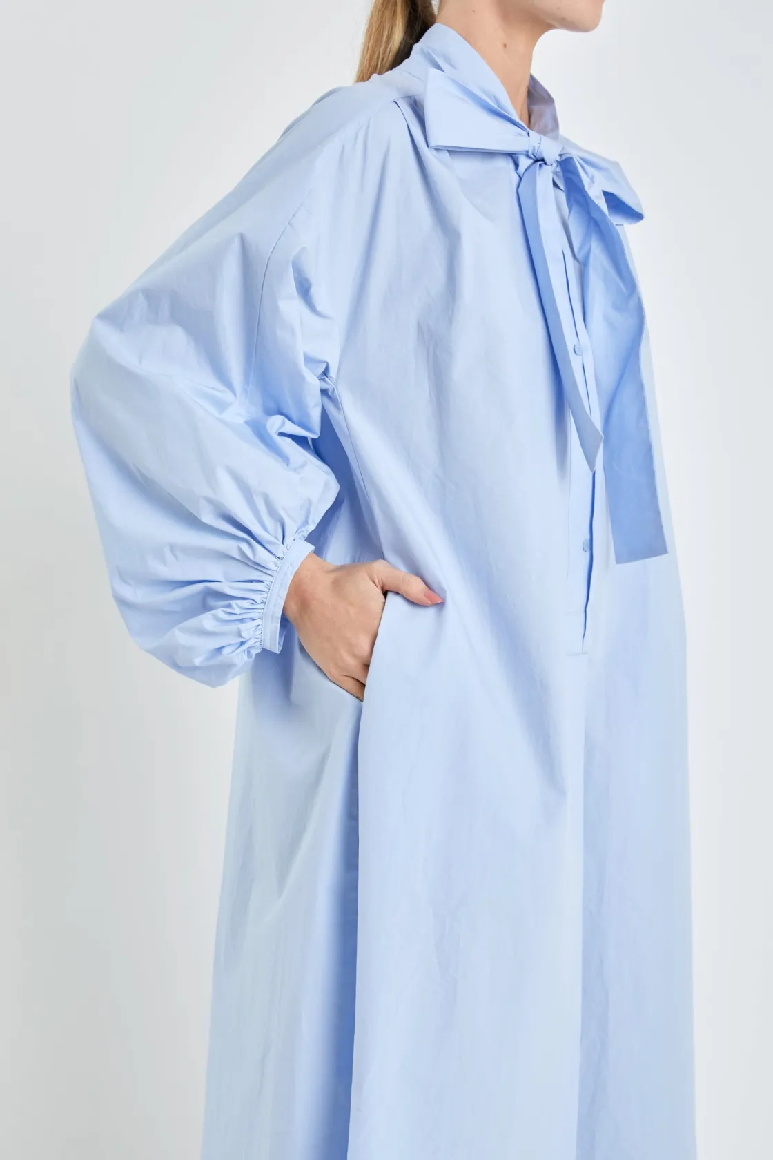 english_factory__billow_s_0.webp ENGLISH FACTORY Tops*- Billow Sleeve Maxi Dress POWDERBLUE