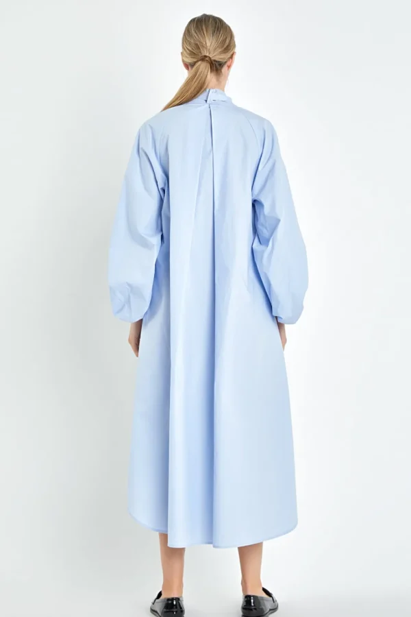 ENGLISH FACTORY Tops*- Billow Sleeve Maxi Dress POWDERBLUE