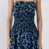 ENGLISH FACTORY Tops*- Blueberry Print Mini Dress BLACK