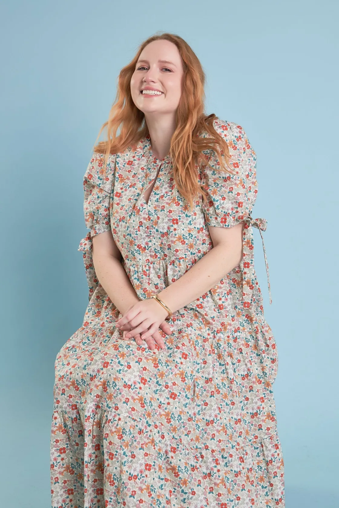 english_factory__bow_deta_3-1.webp ENGLISH FACTORY Tops*- Bow Detailed Midi Dress CREAMMULTI