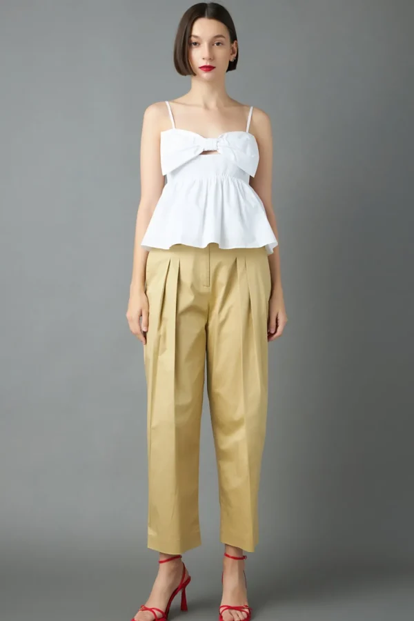 ENGLISH FACTORY Tops*- Bow Peplum Top