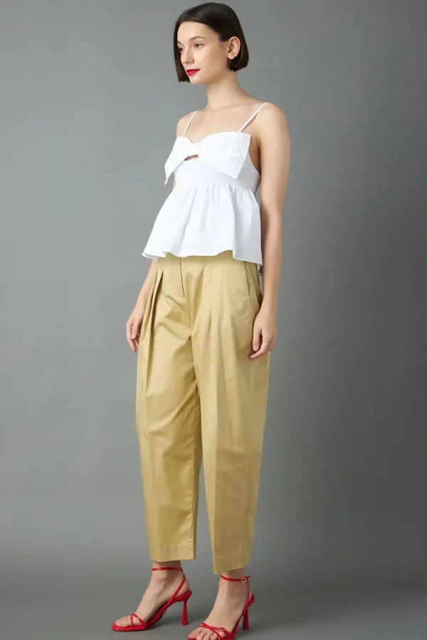 ENGLISH FACTORY Tops*- Bow Peplum Top