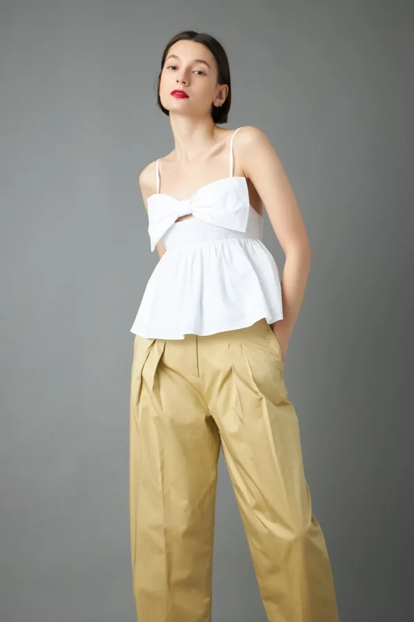 ENGLISH FACTORY Tops*- Bow Peplum Top