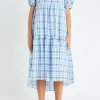 ENGLISH FACTORY Tops*- Check Print Midi Dress