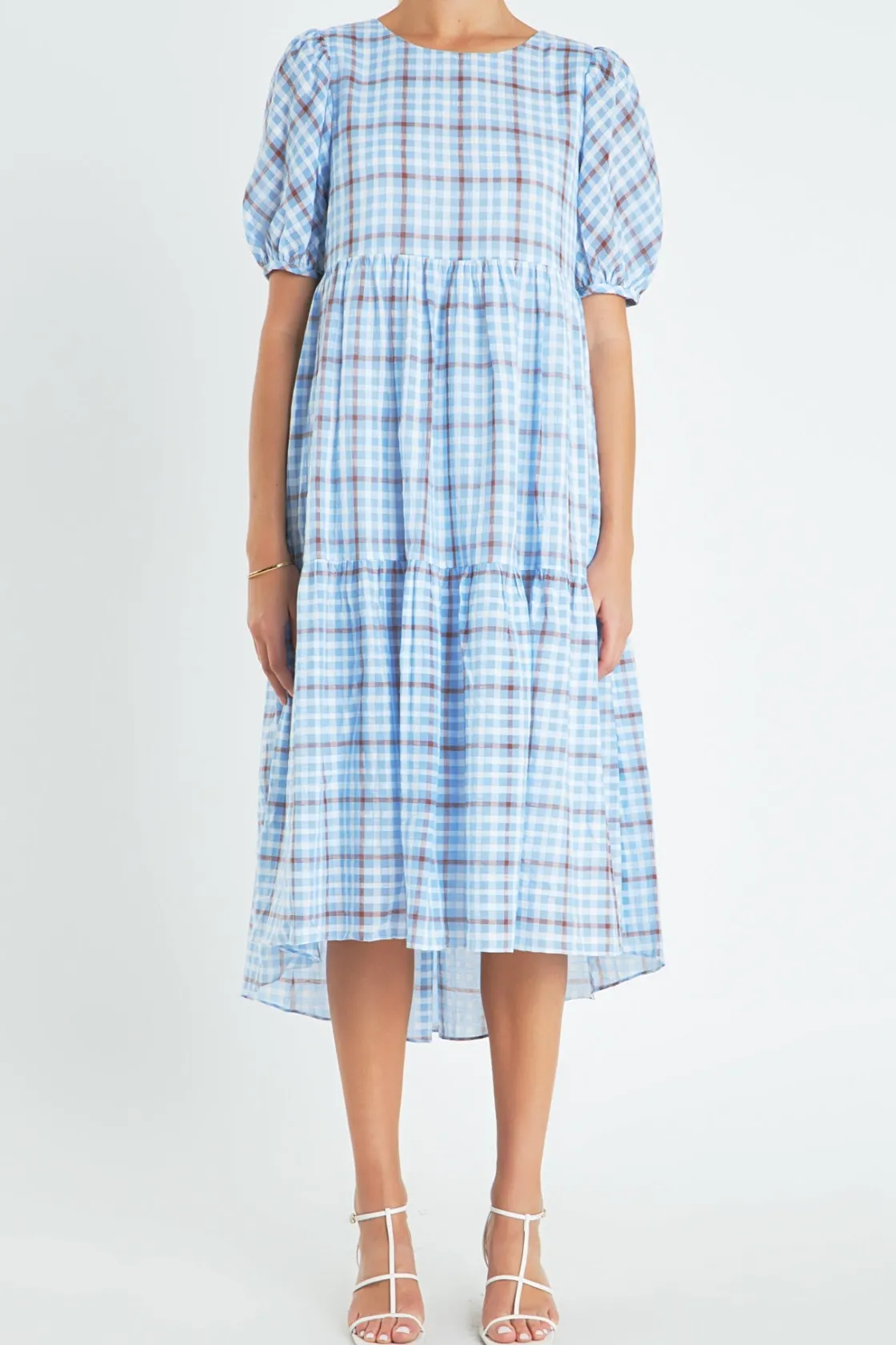 english_factory__check_pr_0.webp ENGLISH FACTORY Tops*- Check Print Midi Dress
