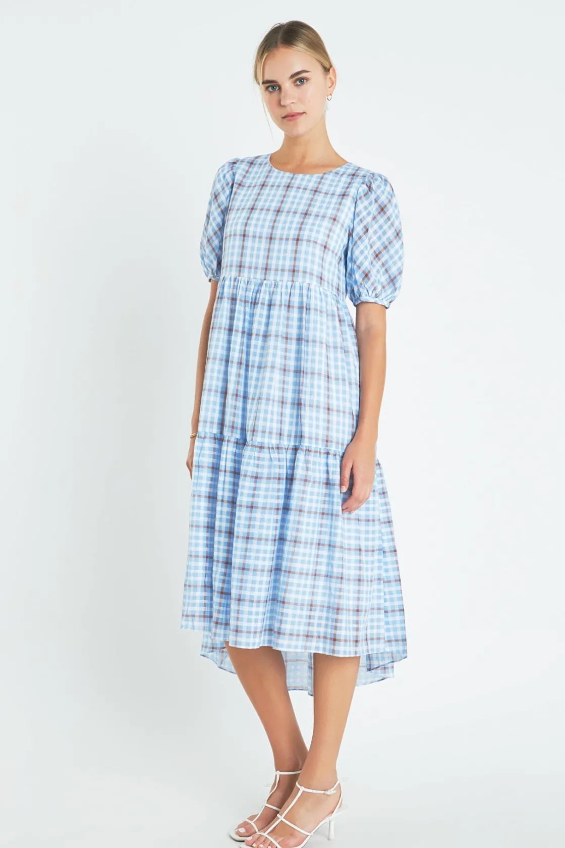english_factory__check_pr_1.webp ENGLISH FACTORY Tops*- Check Print Midi Dress
