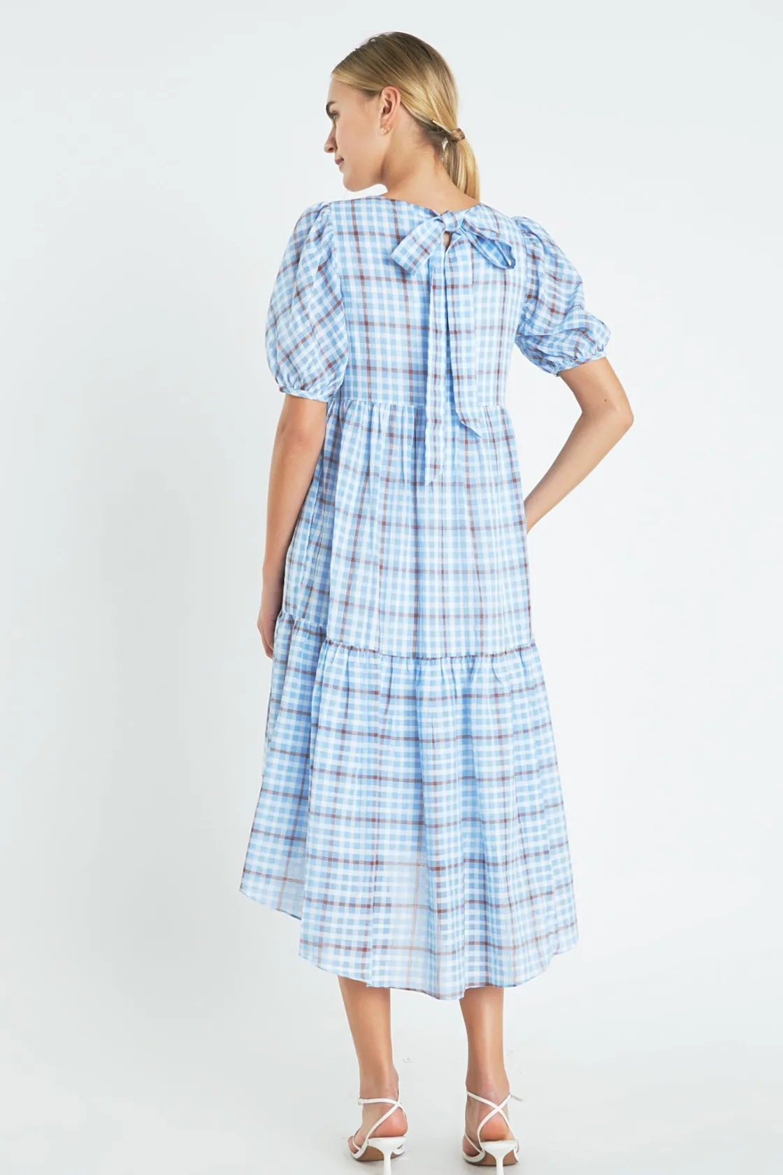 english_factory__check_pr_2.webp ENGLISH FACTORY Tops*- Check Print Midi Dress