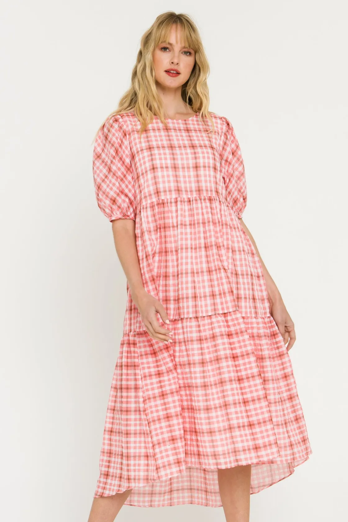 english_factory__check_pr_8.webp ENGLISH FACTORY Tops*- Check Print Midi Dress