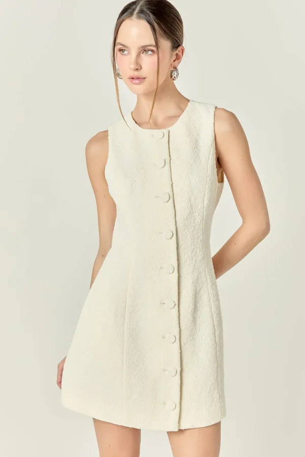 ENGLISH FACTORY Tops*- Chloe Sleeveless Dress OFFWHITE