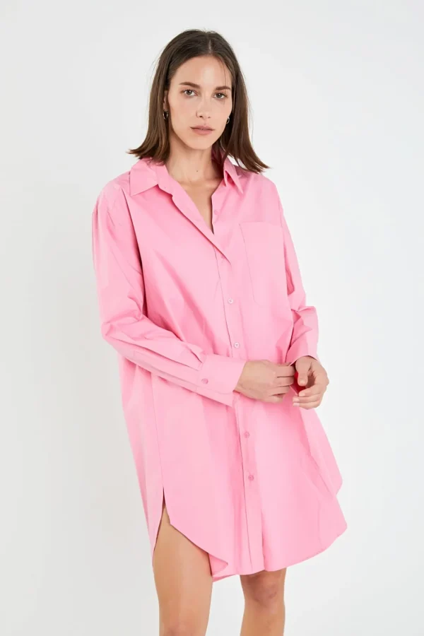 ENGLISH FACTORY Tops*- Classic Collared Dress Shirt
