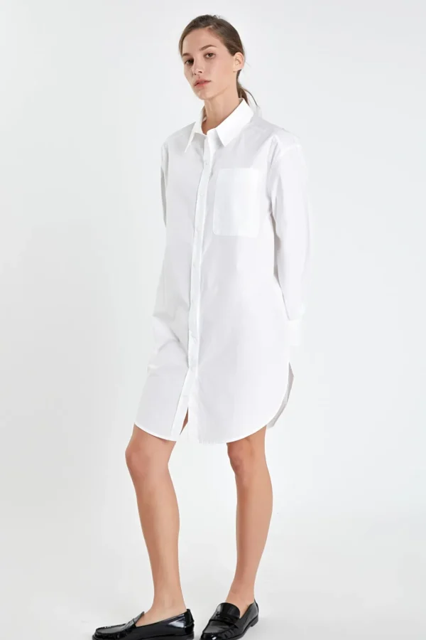 ENGLISH FACTORY Tops*- Classic Collared Dress Shirt