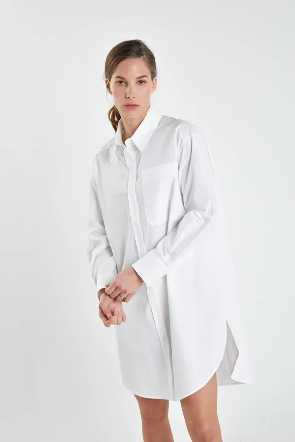 ENGLISH FACTORY Tops*- Classic Collared Dress Shirt
