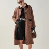 ENGLISH FACTORY Tops*- Color Block Coat BROWN